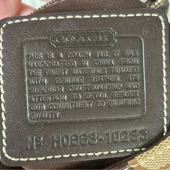 Vintage Coach Brown Canvas Mini Hobo Leather Trim Shoulder Bag Purse Y2K 10283 - Picture 14 of 14